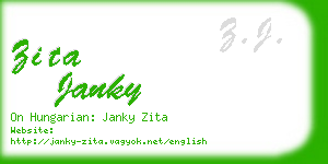 zita janky business card